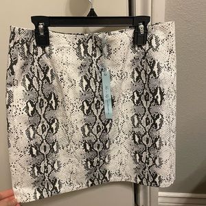 Snake print mini skirt